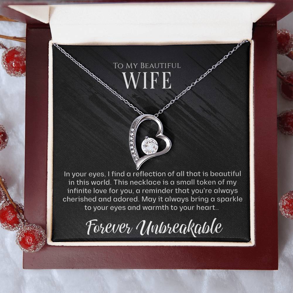 "Elegant To My Wife Necklace from Loving Husband - Gift Your Soulmate, Stunning To My Wife Jewelry, Uniquely Beautiful Badass Wife Gift with Sentimental Message Card and Exquisite Presentation Box"