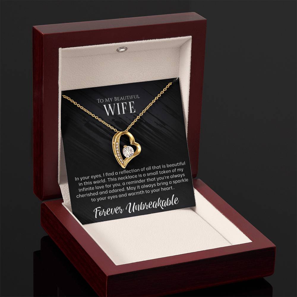 "Elegant To My Wife Necklace from Loving Husband - Gift Your Soulmate, Stunning To My Wife Jewelry, Uniquely Beautiful Badass Wife Gift with Sentimental Message Card and Exquisite Presentation Box"