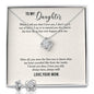 Love Knot Earring & Necklace Set For Daughter