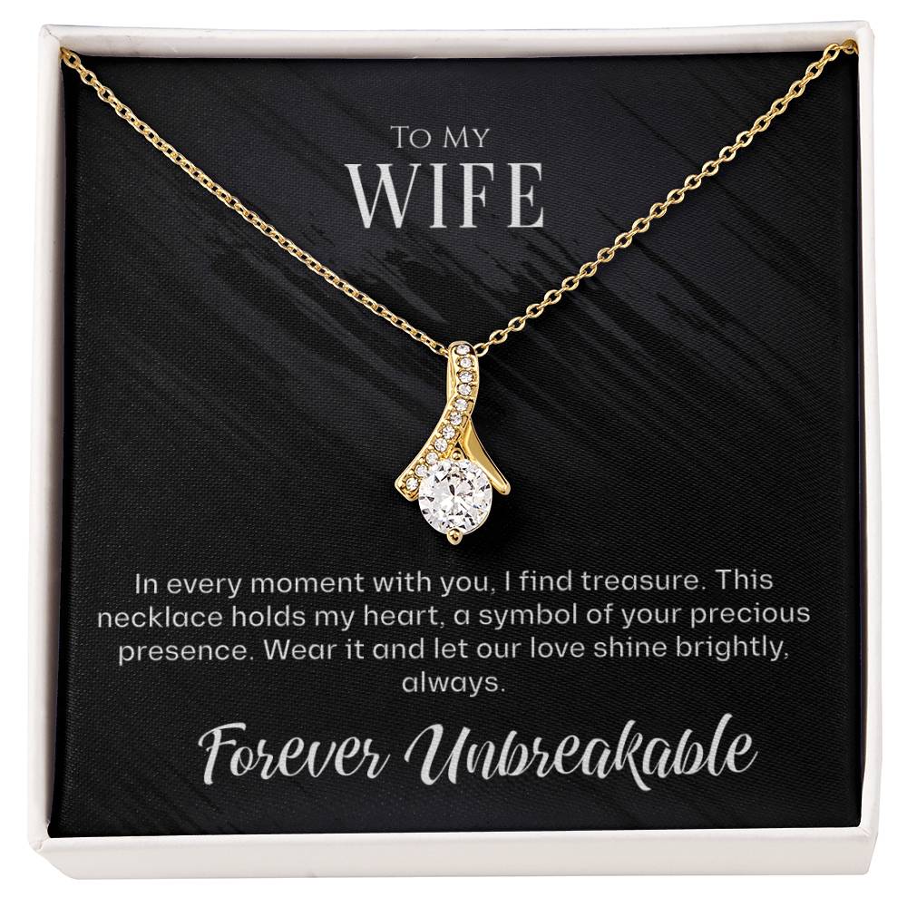 Badass Wife Gift: An Elegant 'To My Wife' Necklace for Your Beloved