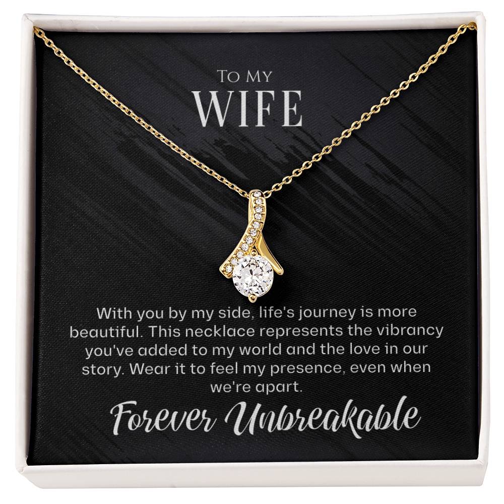 Celebrate Your Love: 'To My Wife' Necklace with Sentimental Touch