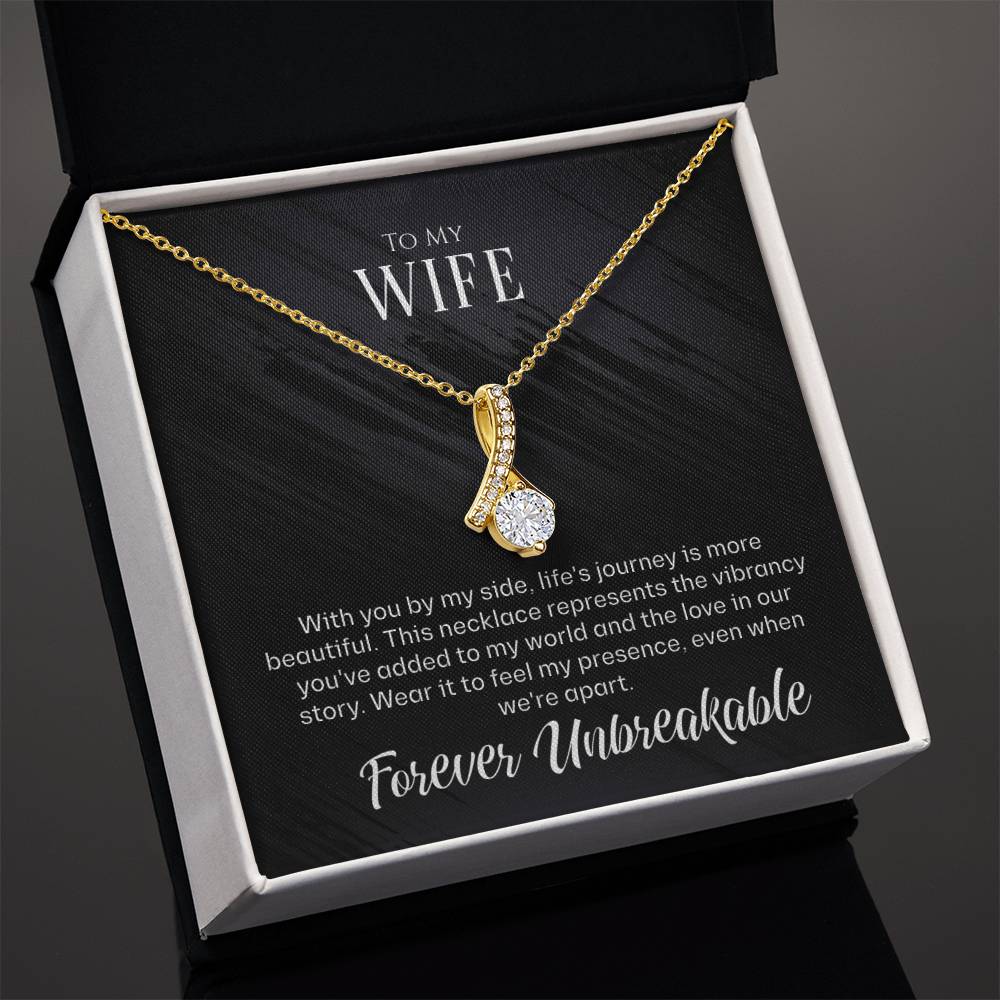 Celebrate Your Love: 'To My Wife' Necklace with Sentimental Touch