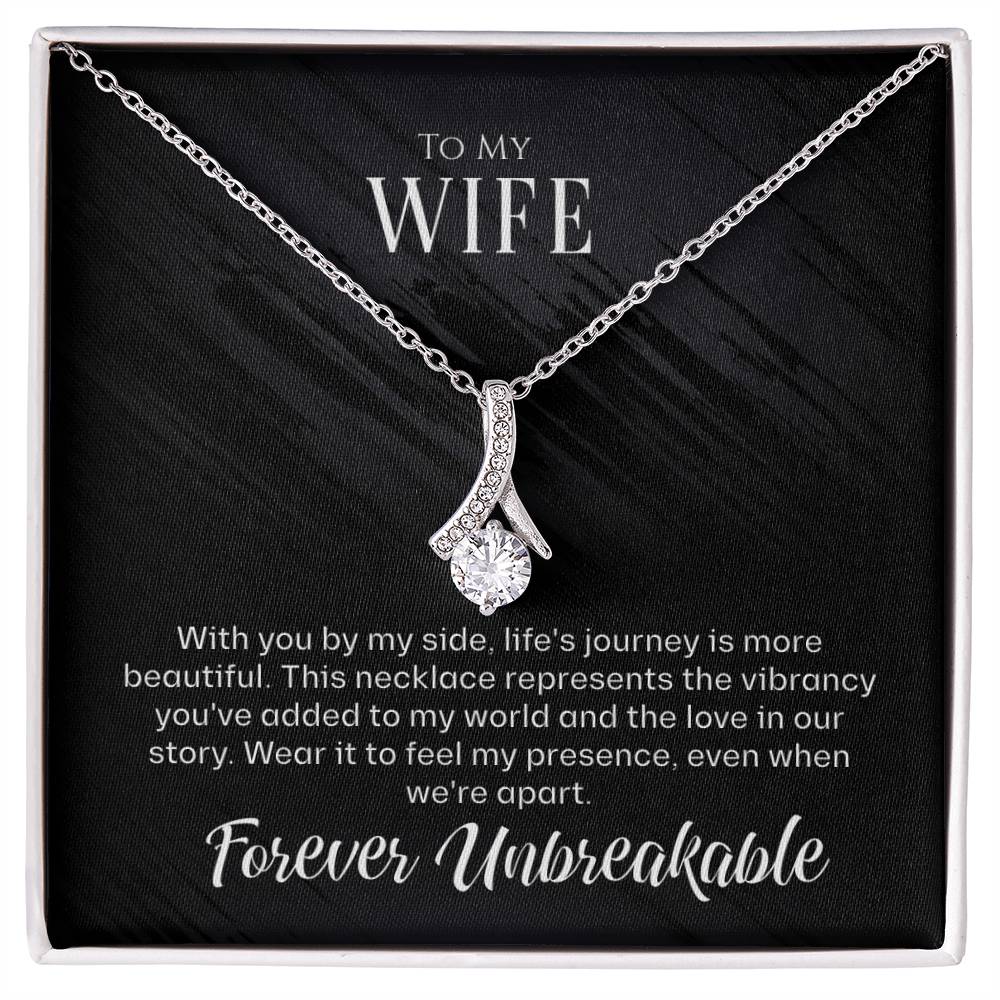 Celebrate Your Love: 'To My Wife' Necklace with Sentimental Touch