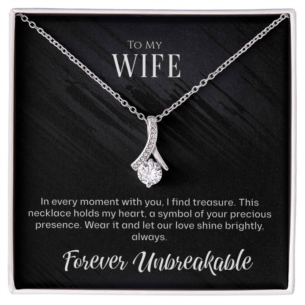 Badass Wife Gift: An Elegant 'To My Wife' Necklace for Your Beloved