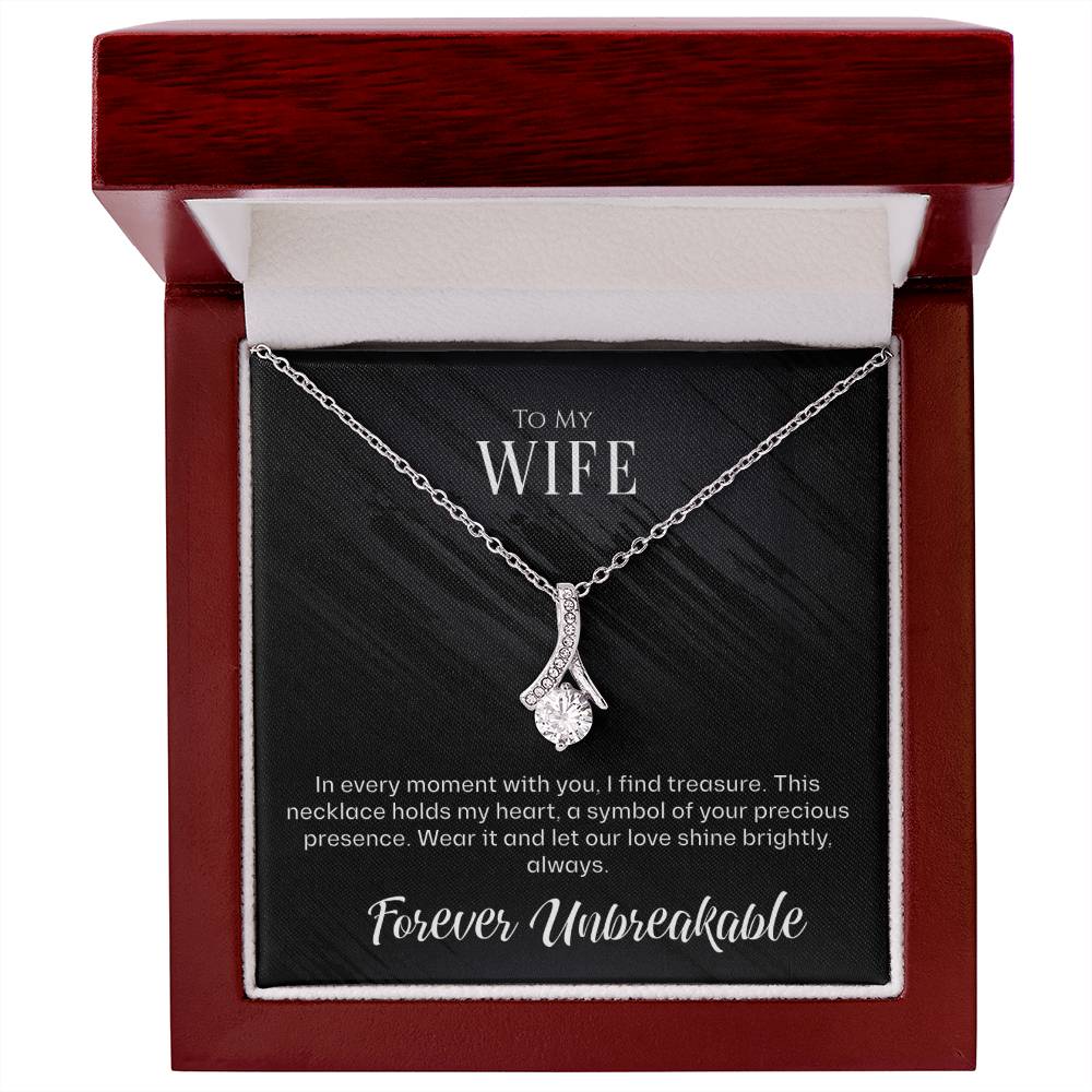 Badass Wife Gift: An Elegant 'To My Wife' Necklace for Your Beloved