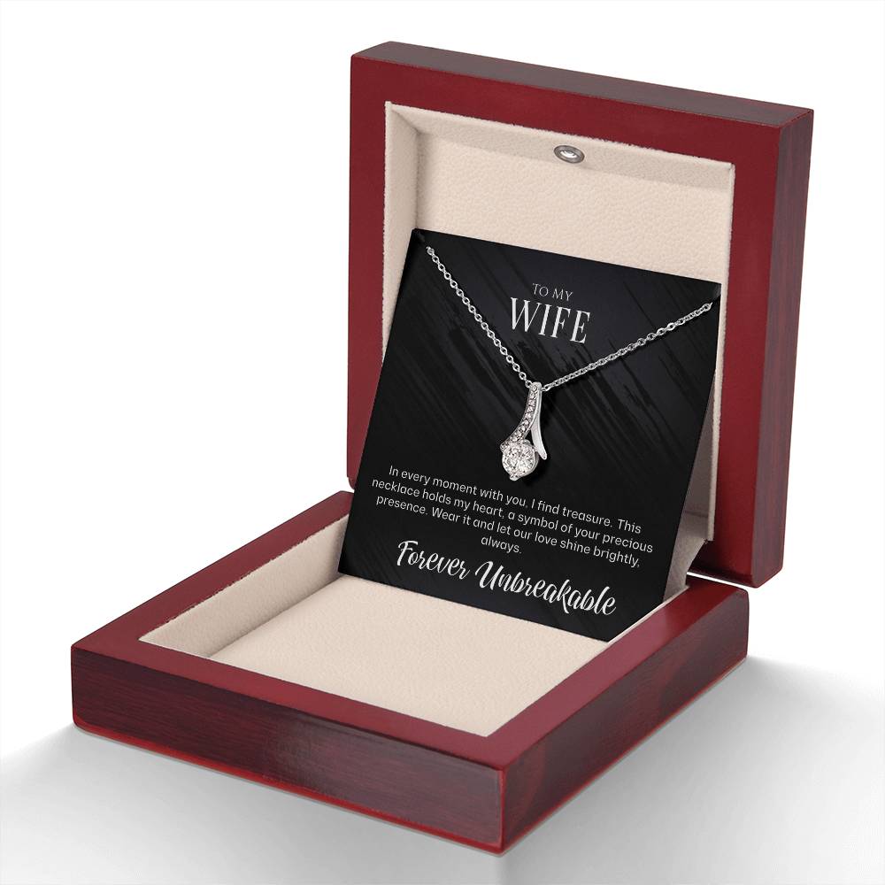 Badass Wife Gift: An Elegant 'To My Wife' Necklace for Your Beloved