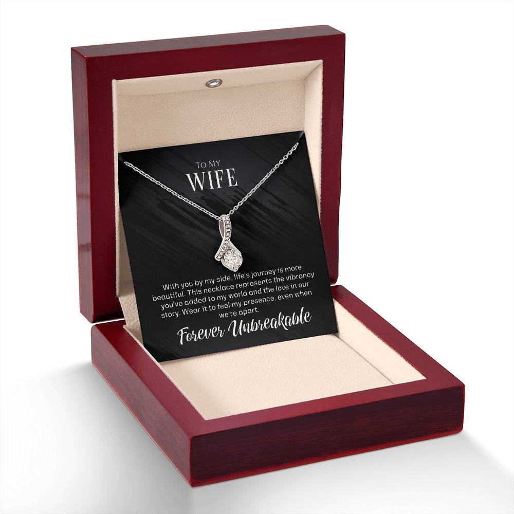 Celebrate Your Love: 'To My Wife' Necklace with Sentimental Touch