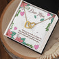 Interlocking Hearts Necklace For Mom (Yellow & White Gold Variants)