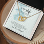 Interlocking Hearts Necklace For Wife (Yellow & White Gold Variants)