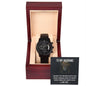 Black Chronograph Watch + MC (NO ENGRAVING) For Husband