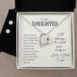 Forever Love Necklace For Daughter + Clear CZ Earrings