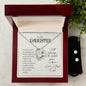Forever Love Necklace For Daughter + Clear CZ Earrings