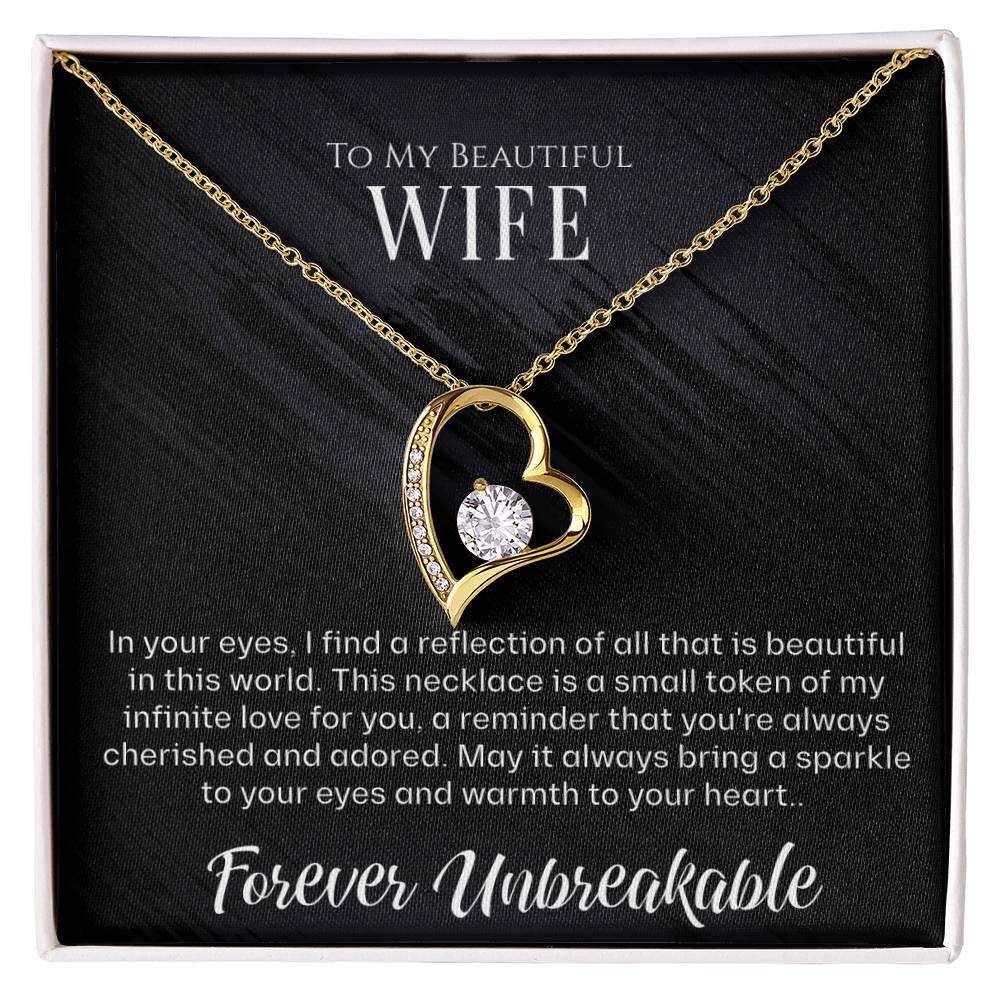 "Elegant To My Wife Necklace from Loving Husband - Gift Your Soulmate, Stunning To My Wife Jewelry, Uniquely Beautiful Badass Wife Gift with Sentimental Message Card and Exquisite Presentation Box"