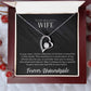 "Elegant To My Wife Necklace from Loving Husband - Gift Your Soulmate, Stunning To My Wife Jewelry, Uniquely Beautiful Badass Wife Gift with Sentimental Message Card and Exquisite Presentation Box"