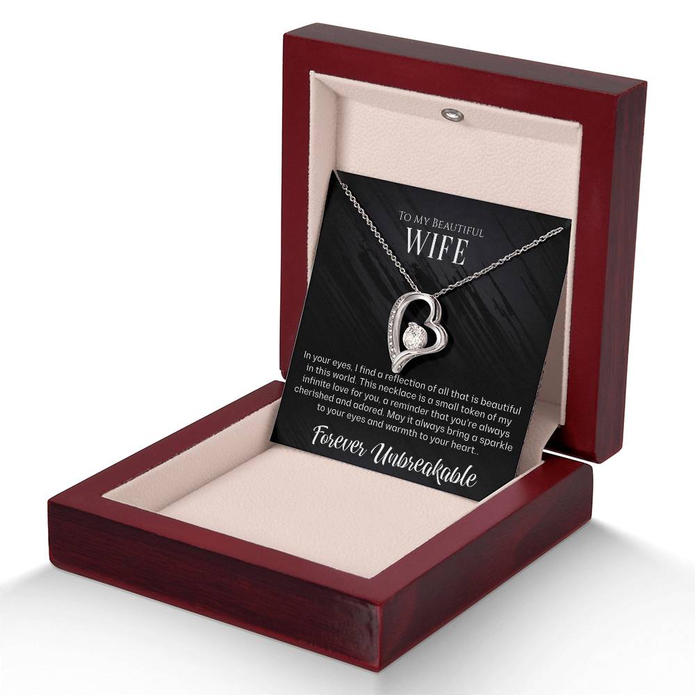 "Elegant To My Wife Necklace from Loving Husband - Gift Your Soulmate, Stunning To My Wife Jewelry, Uniquely Beautiful Badass Wife Gift with Sentimental Message Card and Exquisite Presentation Box"