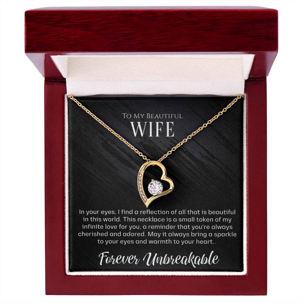 "Elegant To My Wife Necklace from Loving Husband - Gift Your Soulmate, Stunning To My Wife Jewelry, Uniquely Beautiful Badass Wife Gift with Sentimental Message Card and Exquisite Presentation Box"