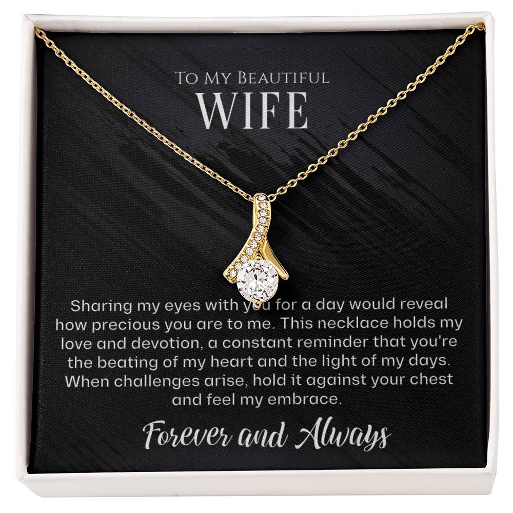 "Elegant To My Wife Necklace: A Loving Husband's Gift for Your Soulmate"