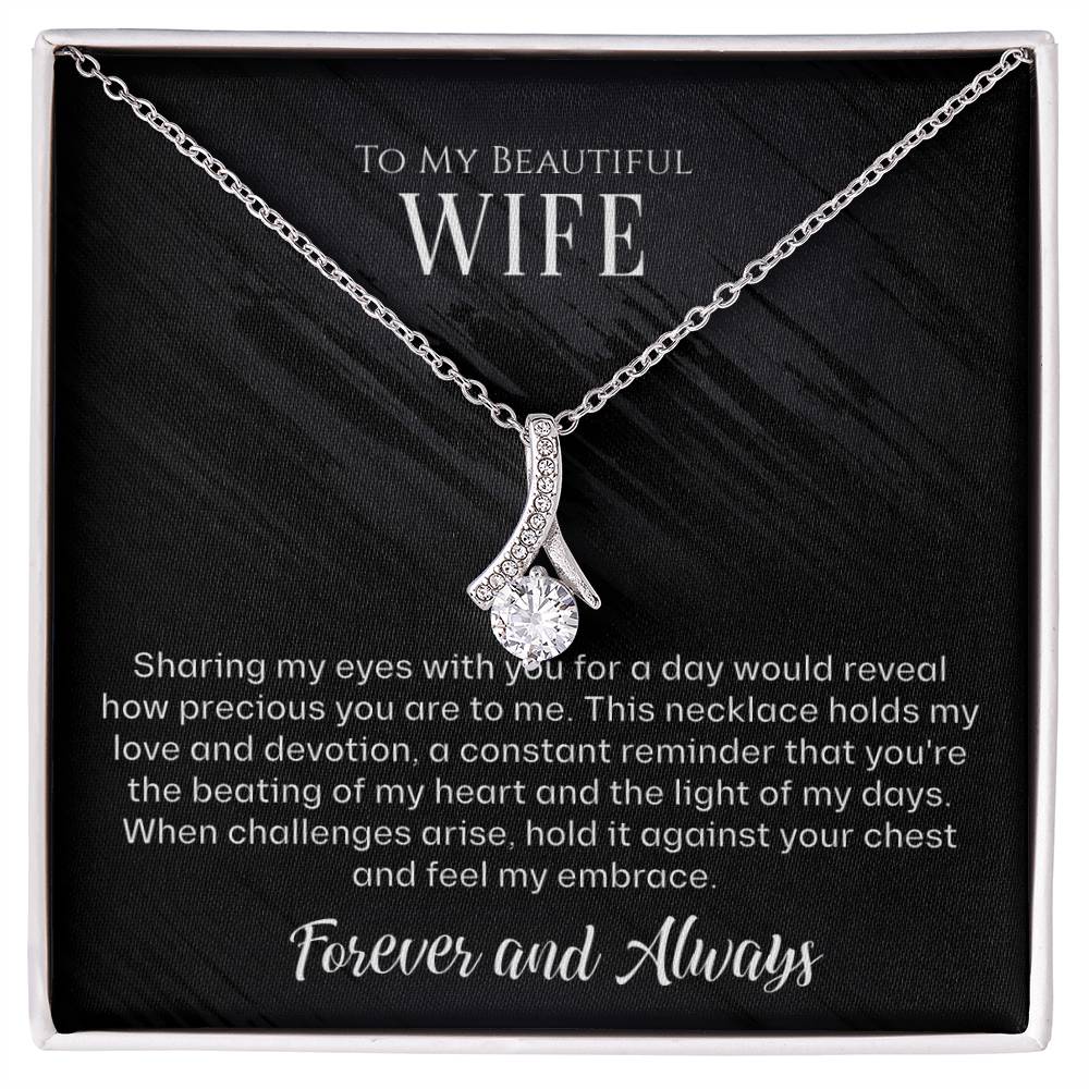 "Elegant To My Wife Necklace: A Loving Husband's Gift for Your Soulmate"