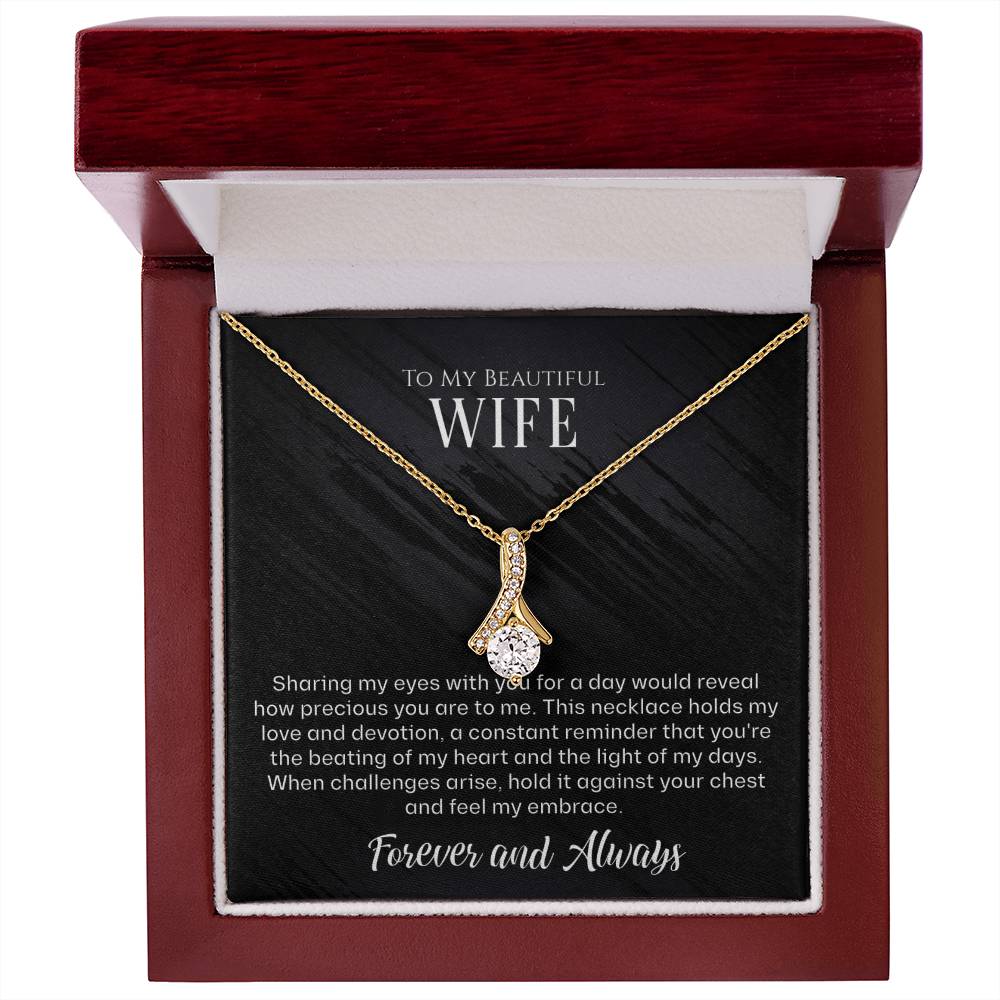 "Elegant To My Wife Necklace: A Loving Husband's Gift for Your Soulmate"