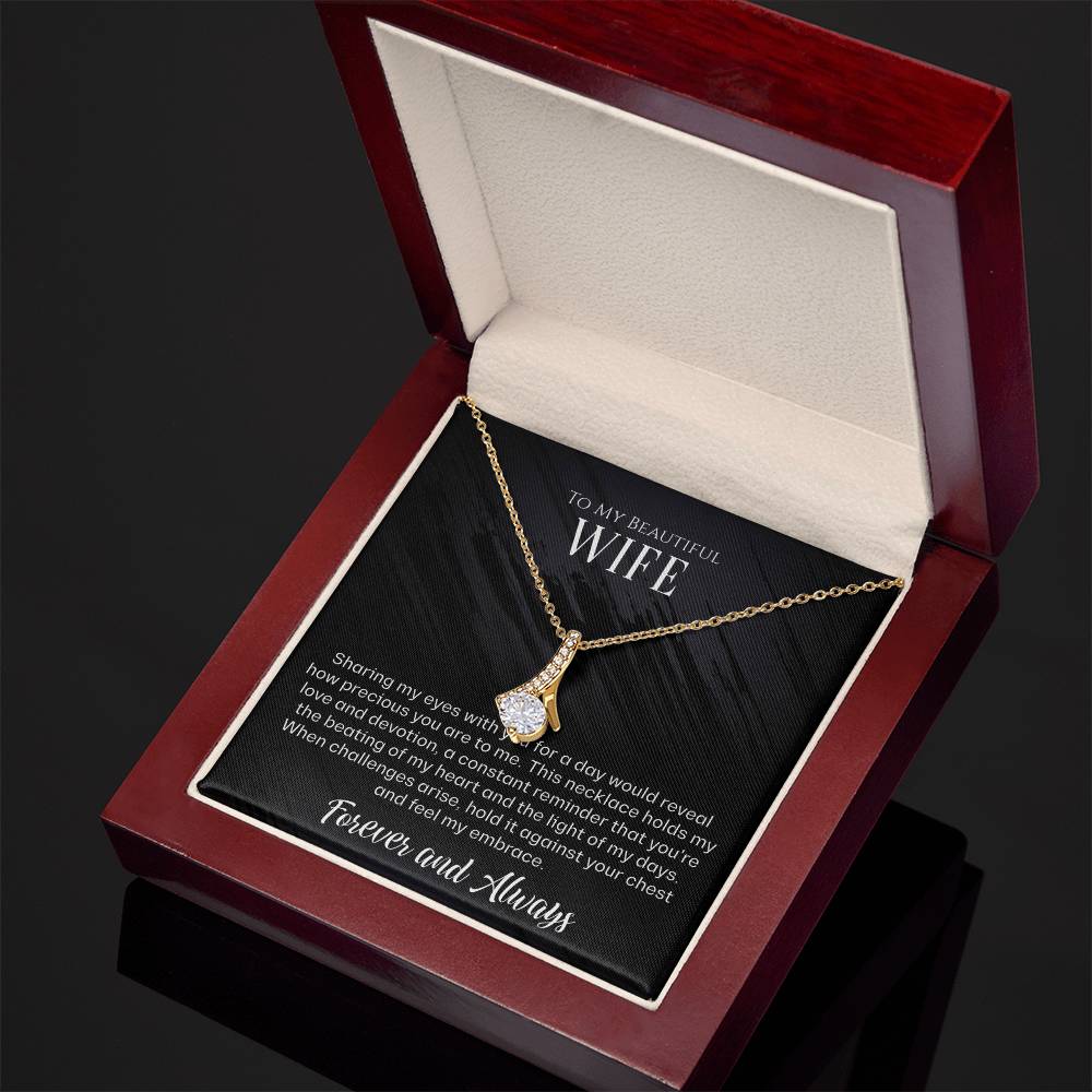 "Elegant To My Wife Necklace: A Loving Husband's Gift for Your Soulmate"