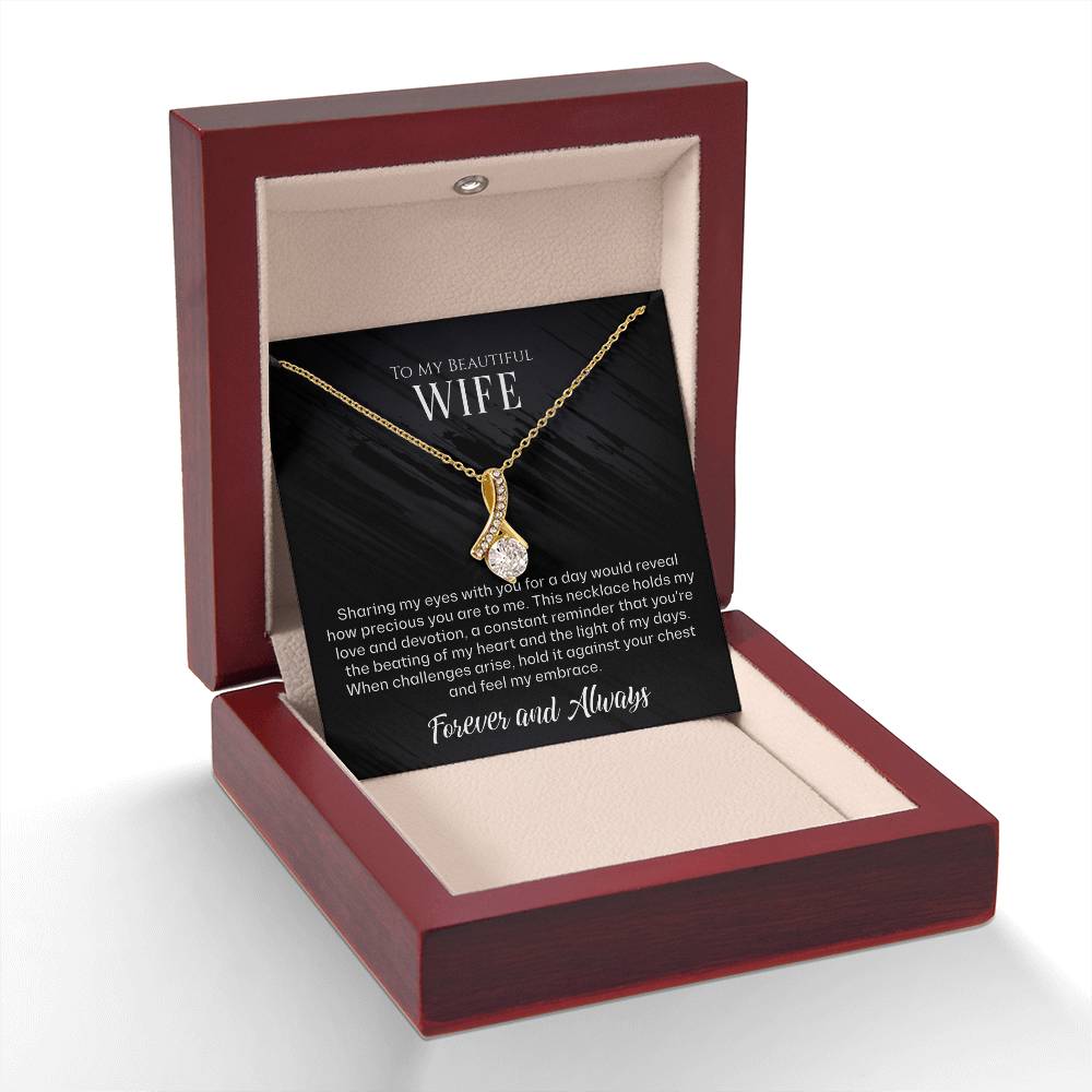 "Elegant To My Wife Necklace: A Loving Husband's Gift for Your Soulmate"