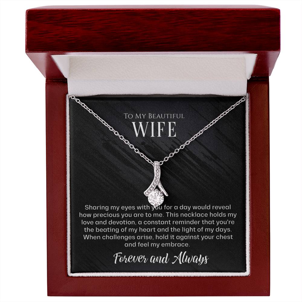 "Elegant To My Wife Necklace: A Loving Husband's Gift for Your Soulmate"