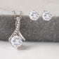Elegant To My Wife Necklace and Earring Set:  A Loving Husband's Gift for Your Soulmate