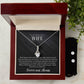 Elegant To My Wife Necklace and Earring Set:  A Loving Husband's Gift for Your Soulmate