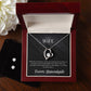 Sentimental 'To My Wife' Necklace and Earring Jewelry Set: A Gift from a Loving Husband