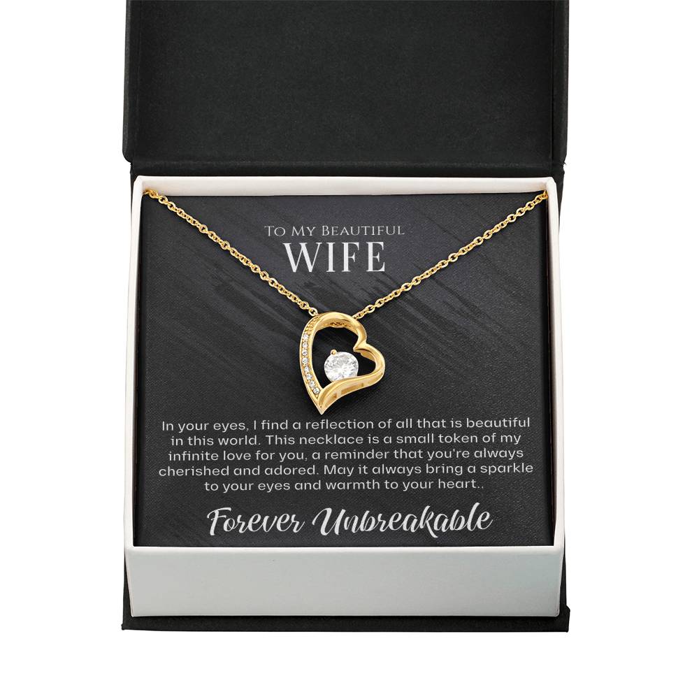 "Elegant To My Wife Necklace from Loving Husband - Gift Your Soulmate, Stunning To My Wife Jewelry, Uniquely Beautiful Badass Wife Gift with Sentimental Message Card and Exquisite Presentation Box"